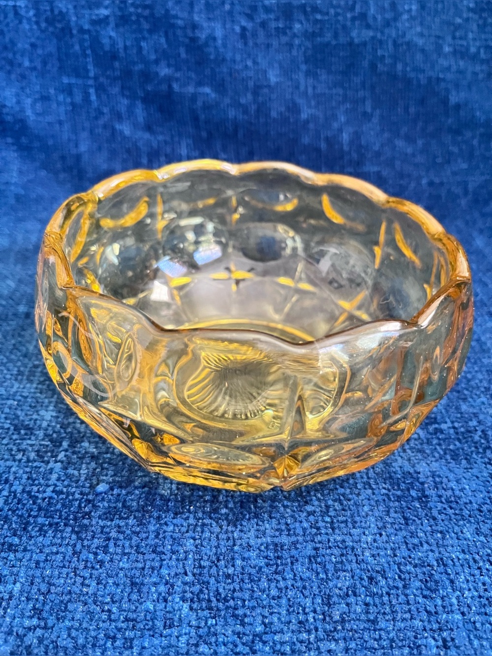 Vintage Amber Glass Bowl